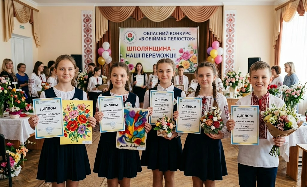 Юні майстри зі Шполянщини здобули нагороди на обласному флористичному конкурсі
